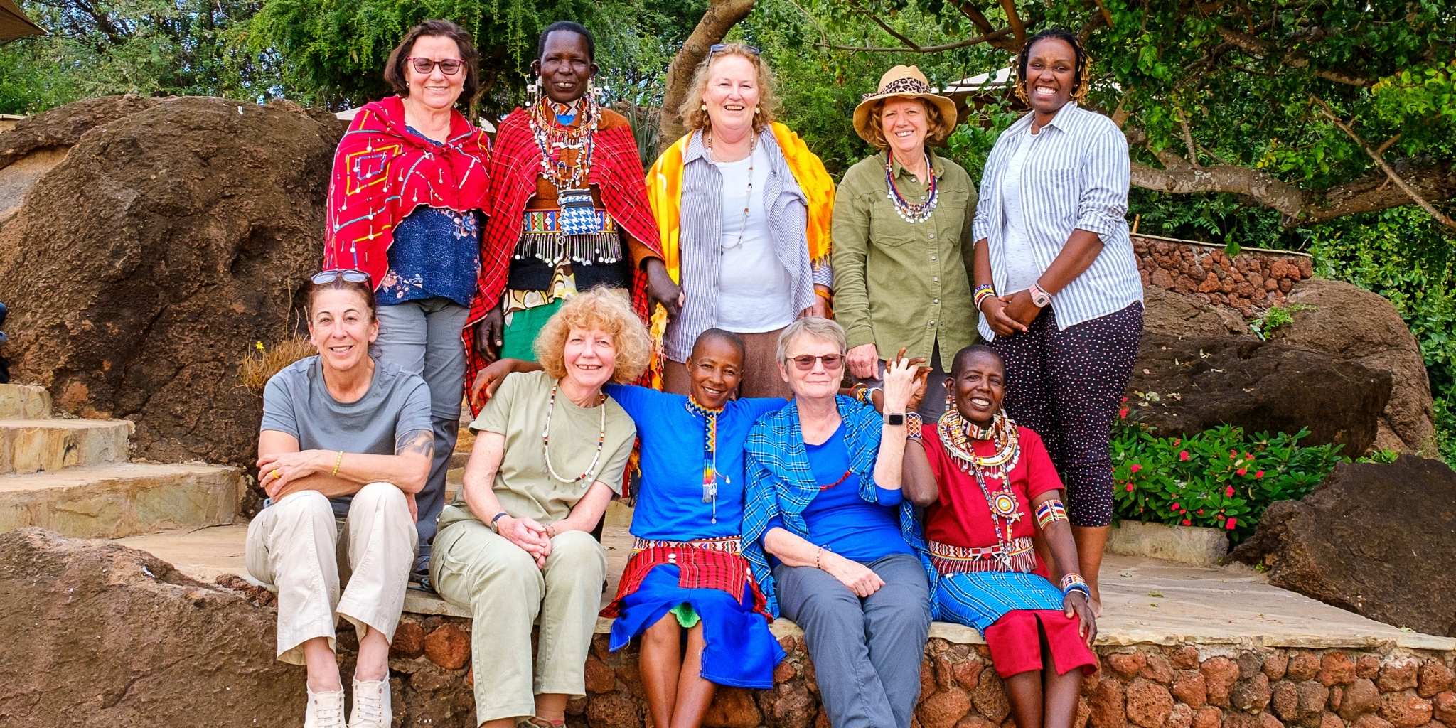 Group photo of the women on explore Kenya tour
