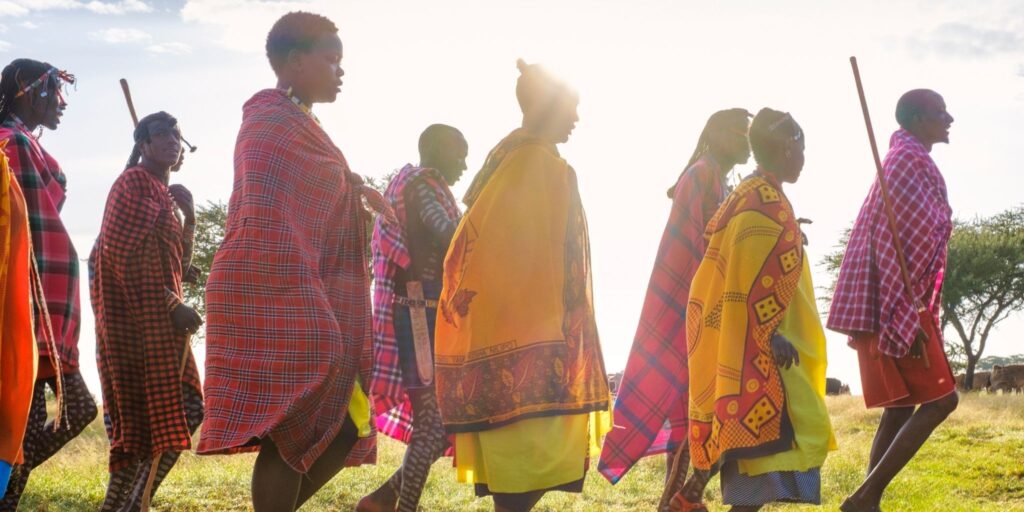 Stunning image of sunlight shining through Maasai tribeswoman