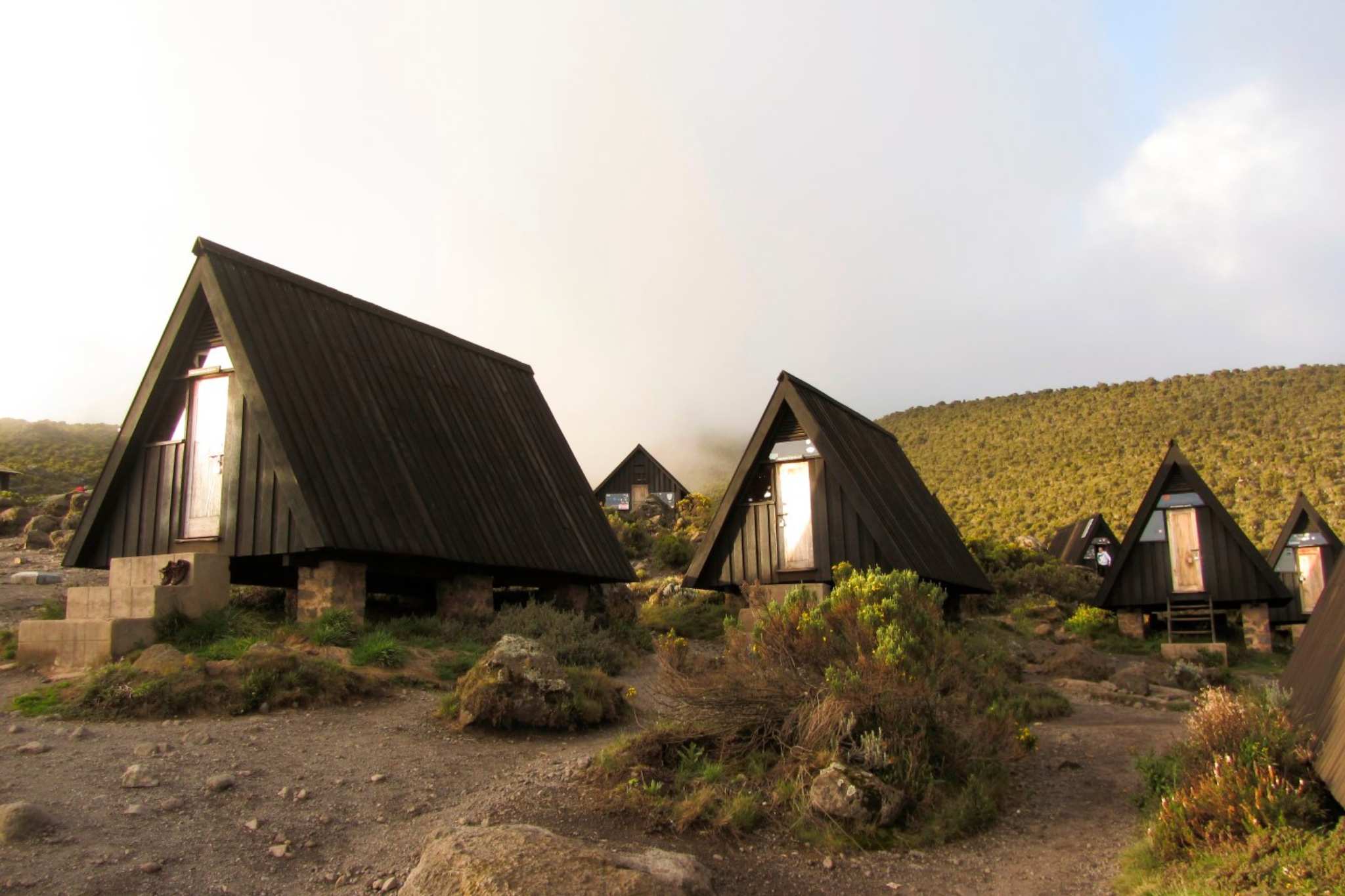 Huts on mount kilimanjaro