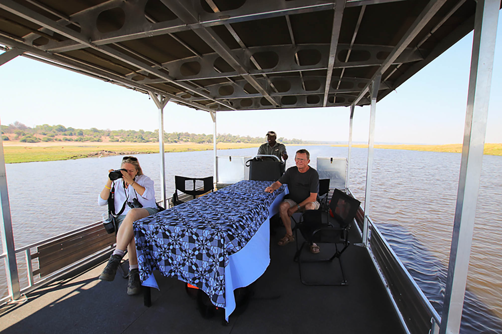 each of the 12 en-suite rooms have indoor and outdoor showers. Activities include viewing the wildlife from open safari vehicles