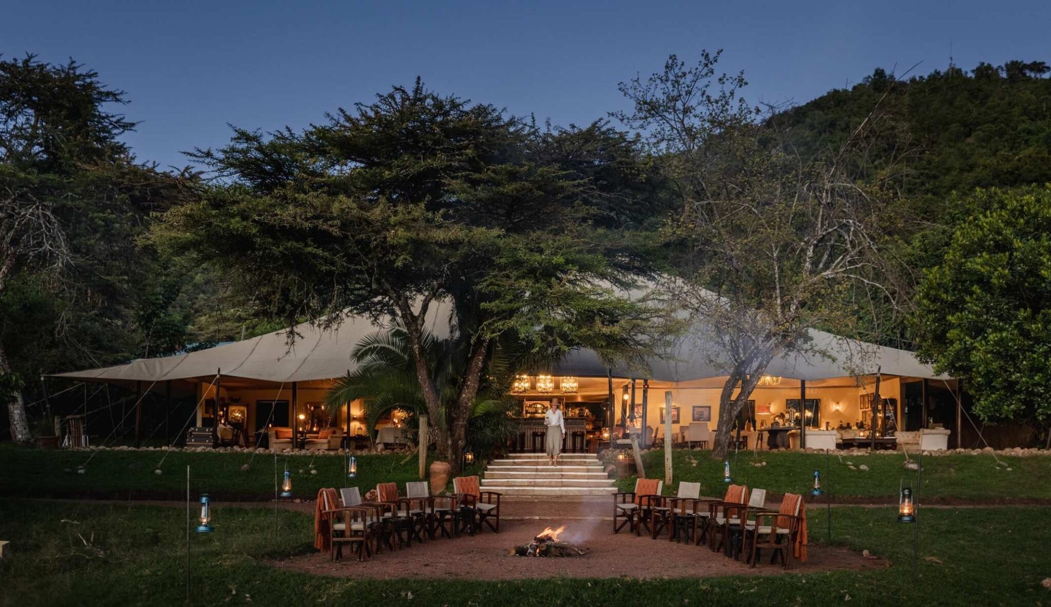 Campfire at Cottar's 1920s Camp