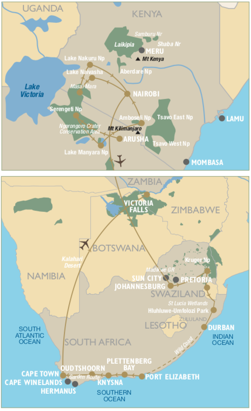 Highlights of Africa: Map