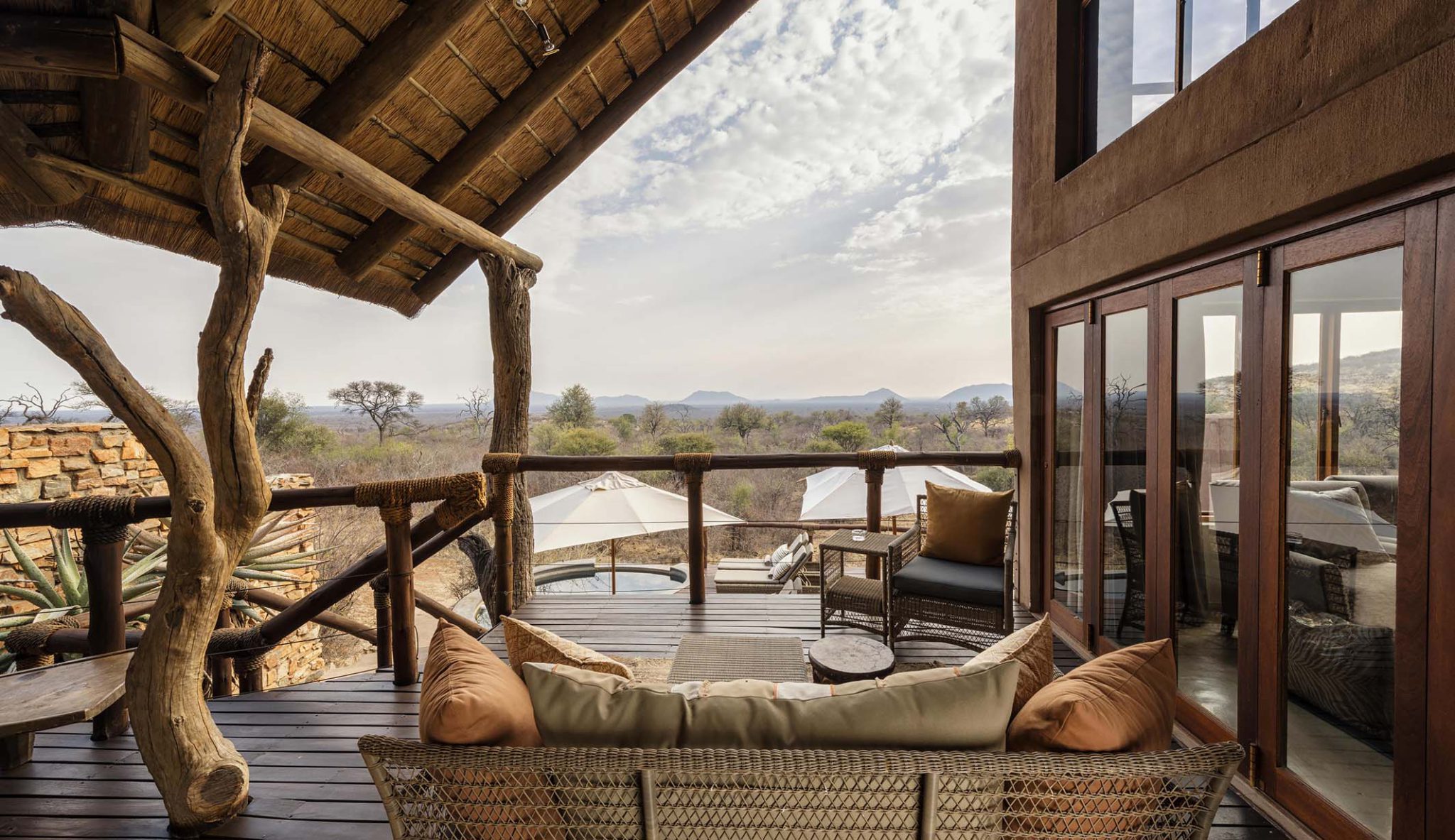 Views from main area at Impodimo Game Lodge
