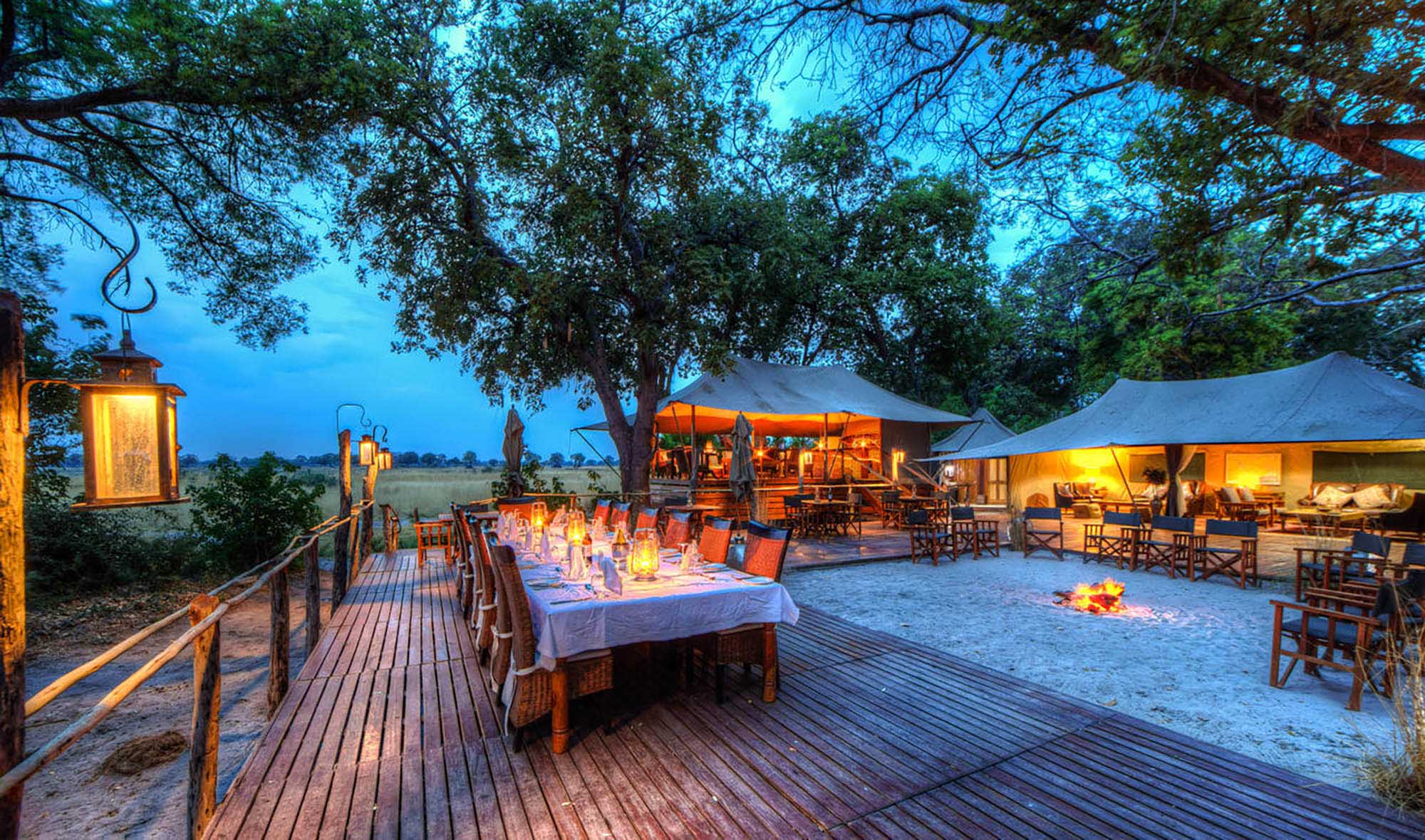 The northern areas of the delta feature larger expanses of savannahs punctuated by lagoons and tributaries