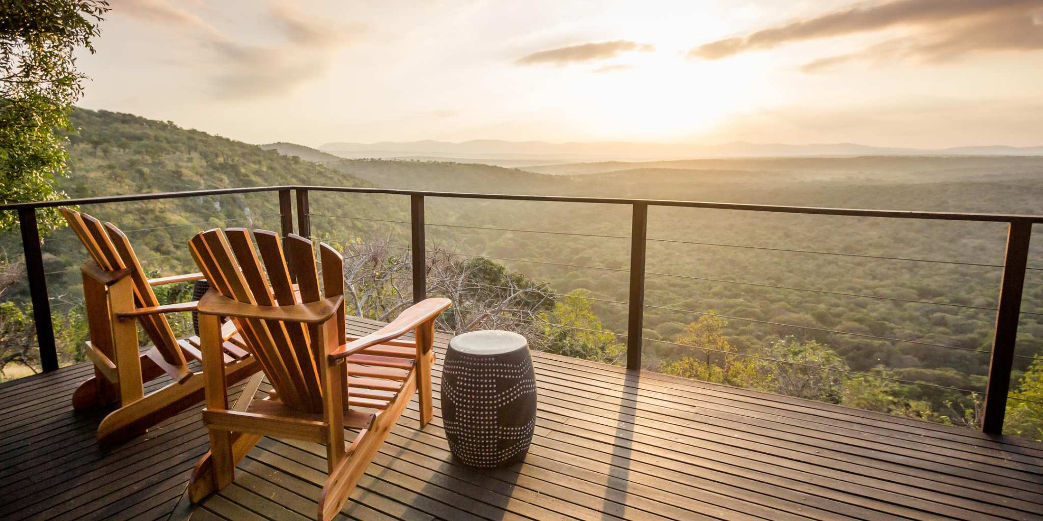 Balcony sunset landscape view