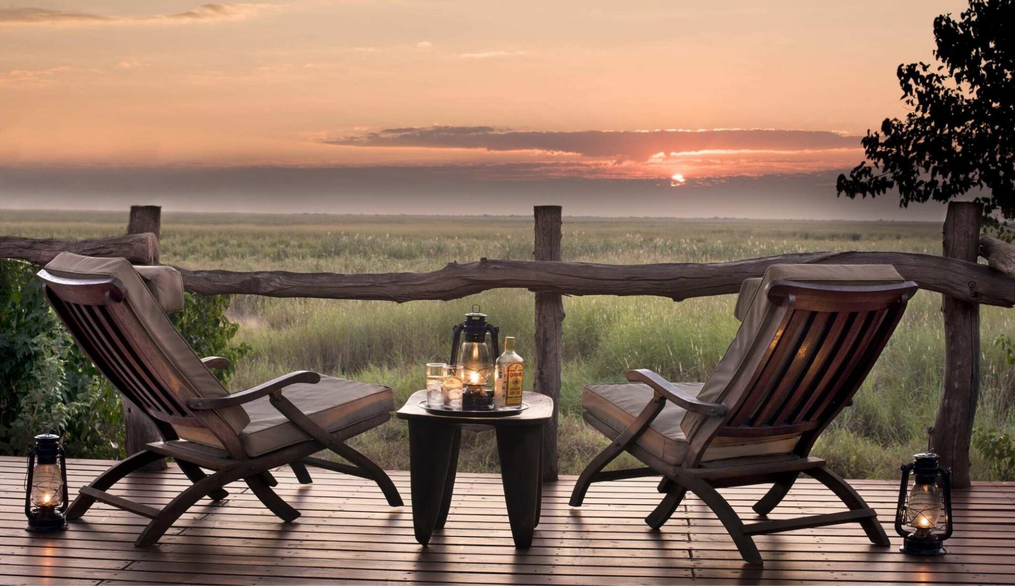 Linyanti Bush Camp sundowners