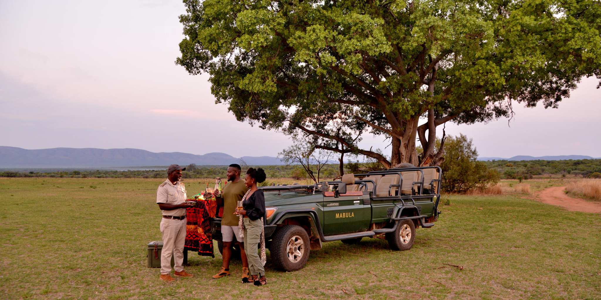 Sundowners after game drive