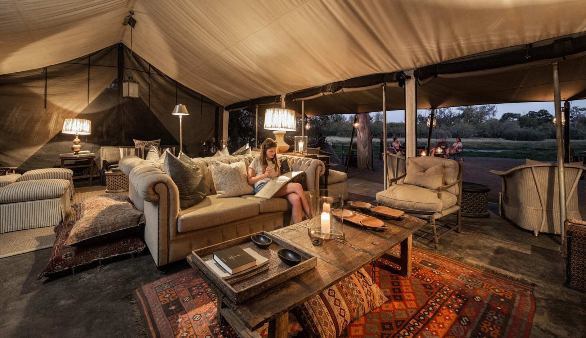 Machamba camp luxury lounging area