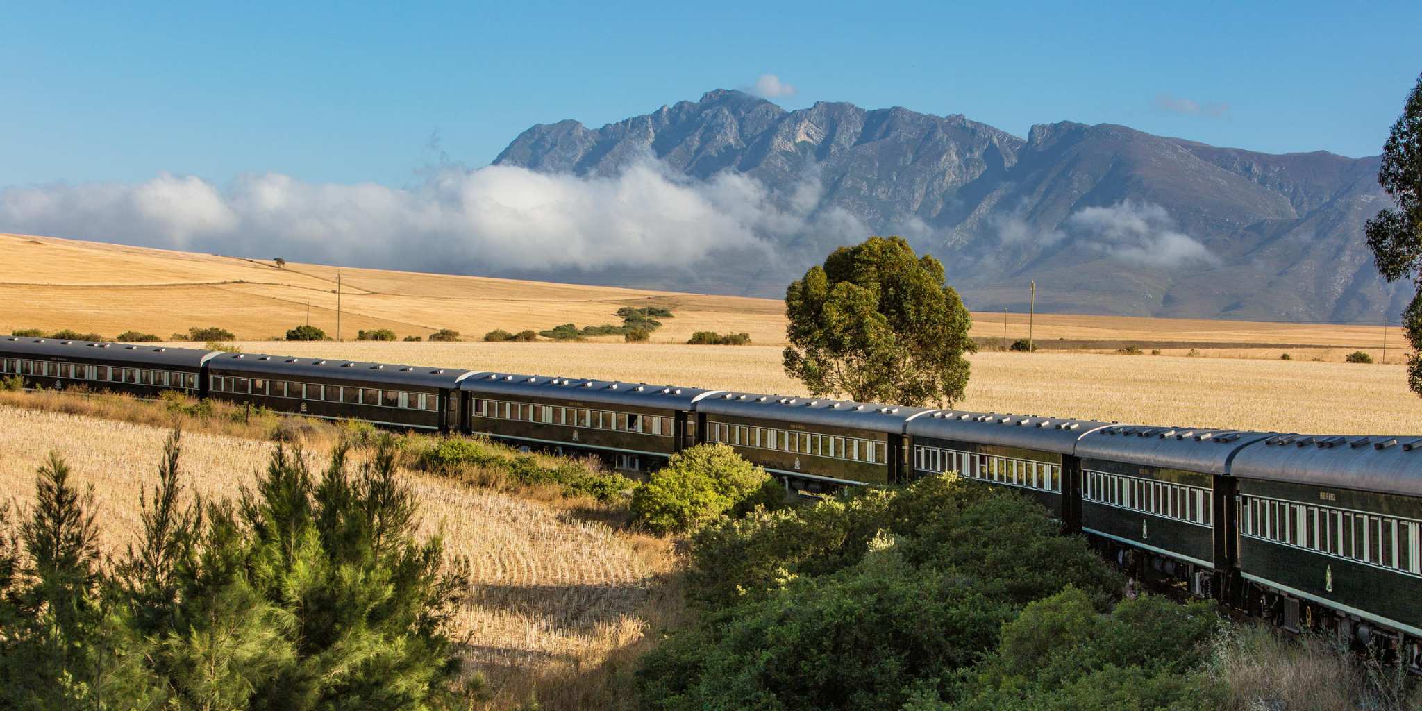 The train making its way to Cape Town on the African Collage journey