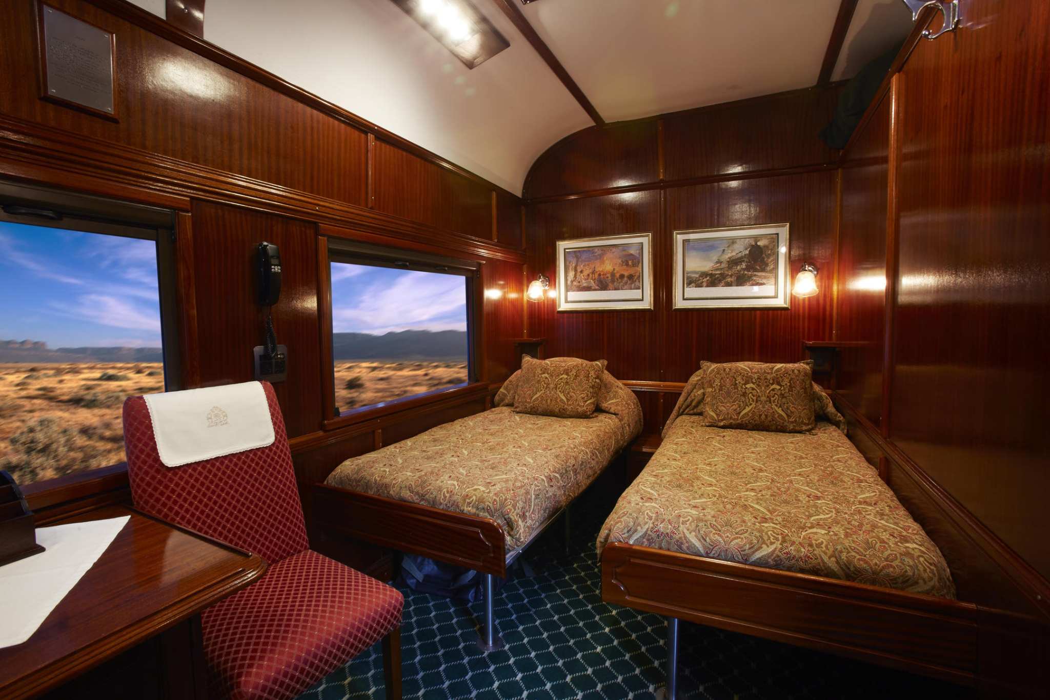 Rovos Rail Deluxe Suite inside Twin Room