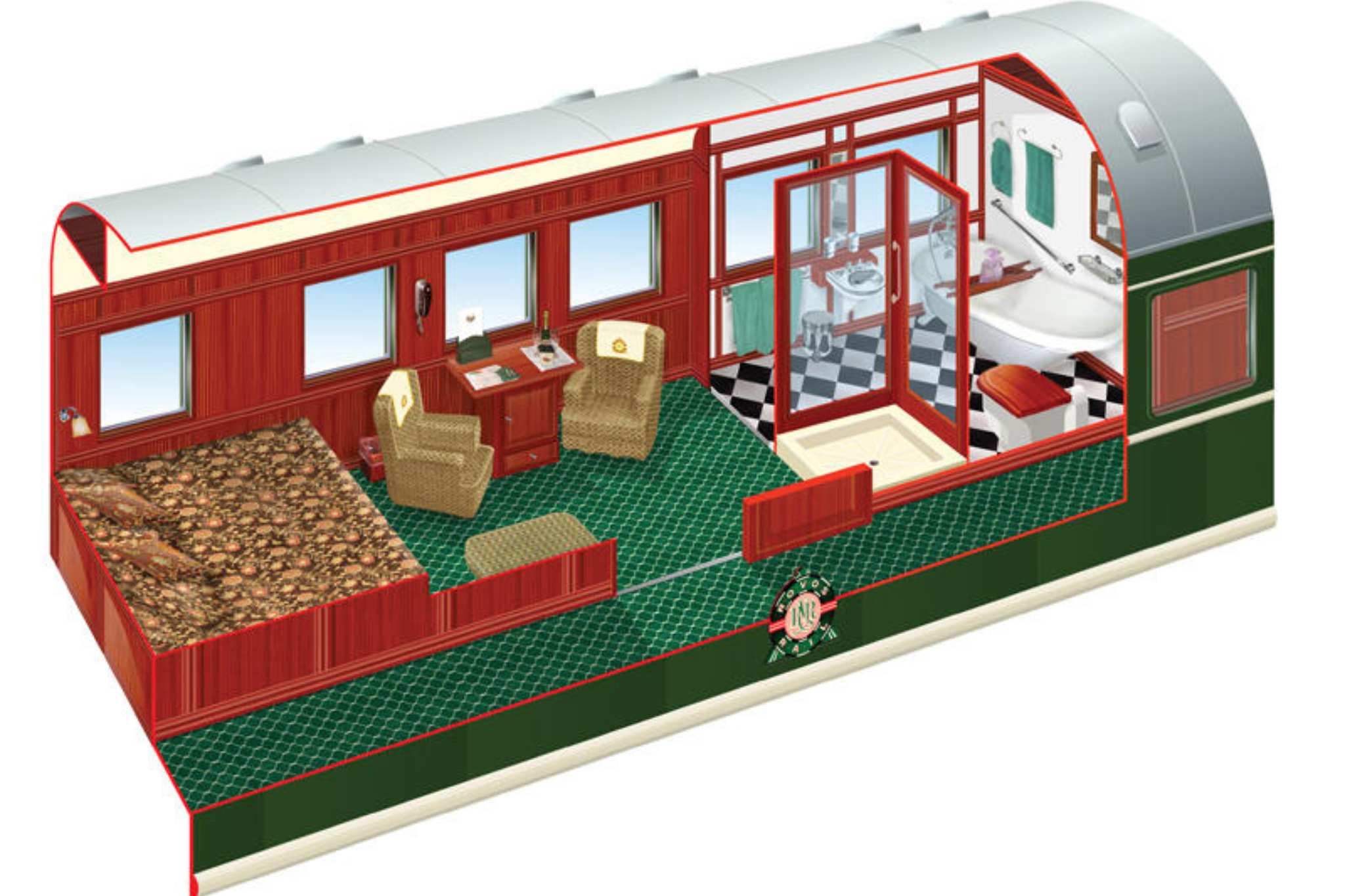 Room layout of double Royal Suite