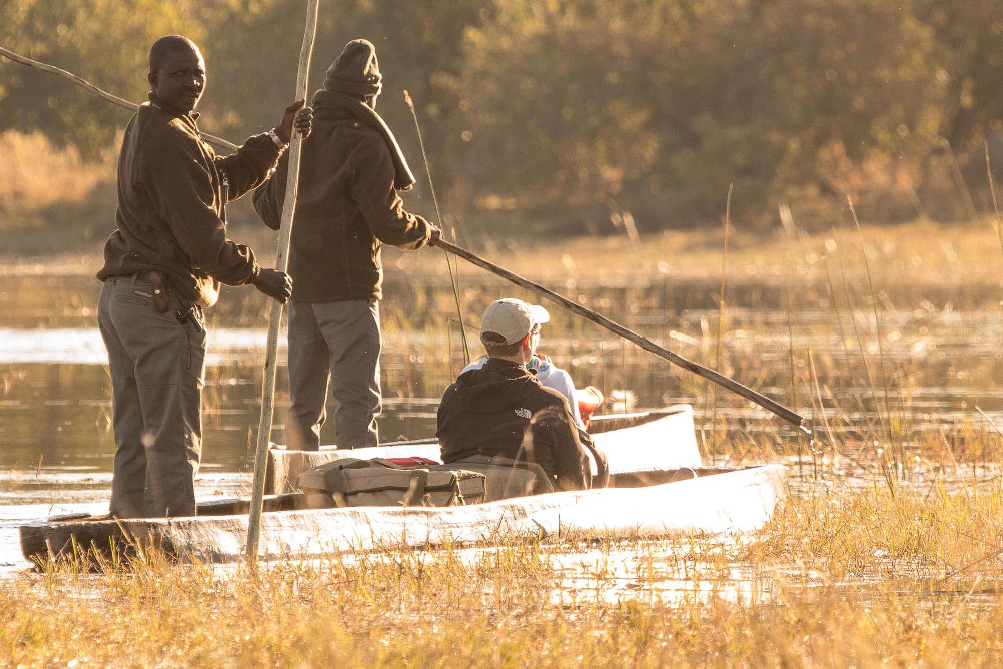 walking safaris as well as mokoro safaris. The camps offer the perfect setting for a wild safari experience.