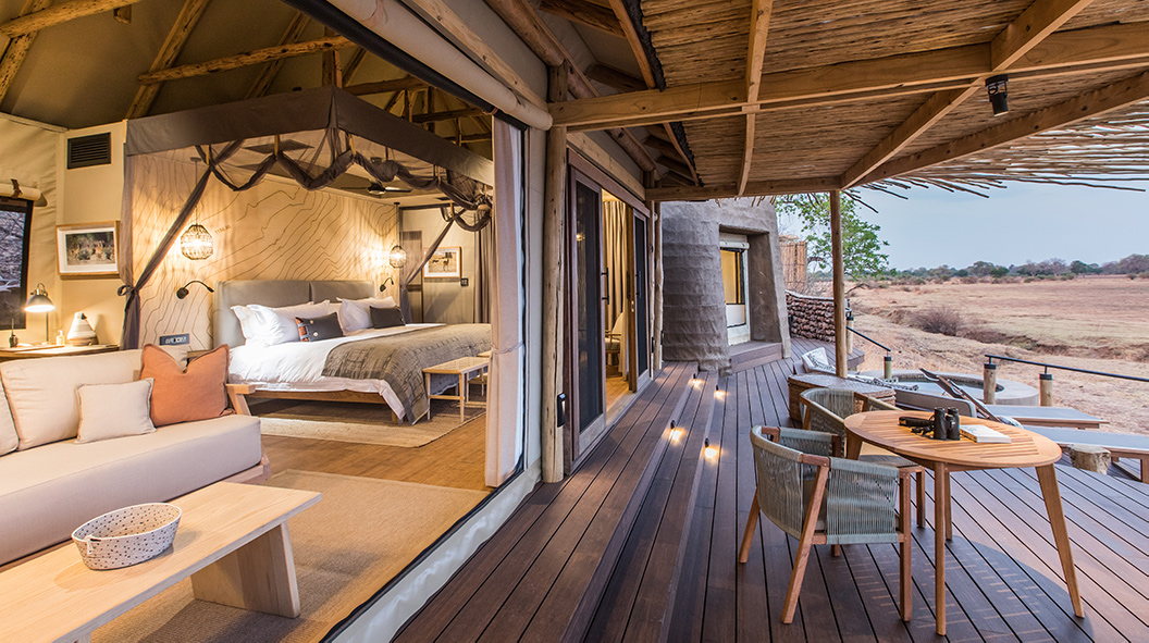 wild environment. This is a luxury camp with every comfort yet it is intimate and friendly with just eight tents