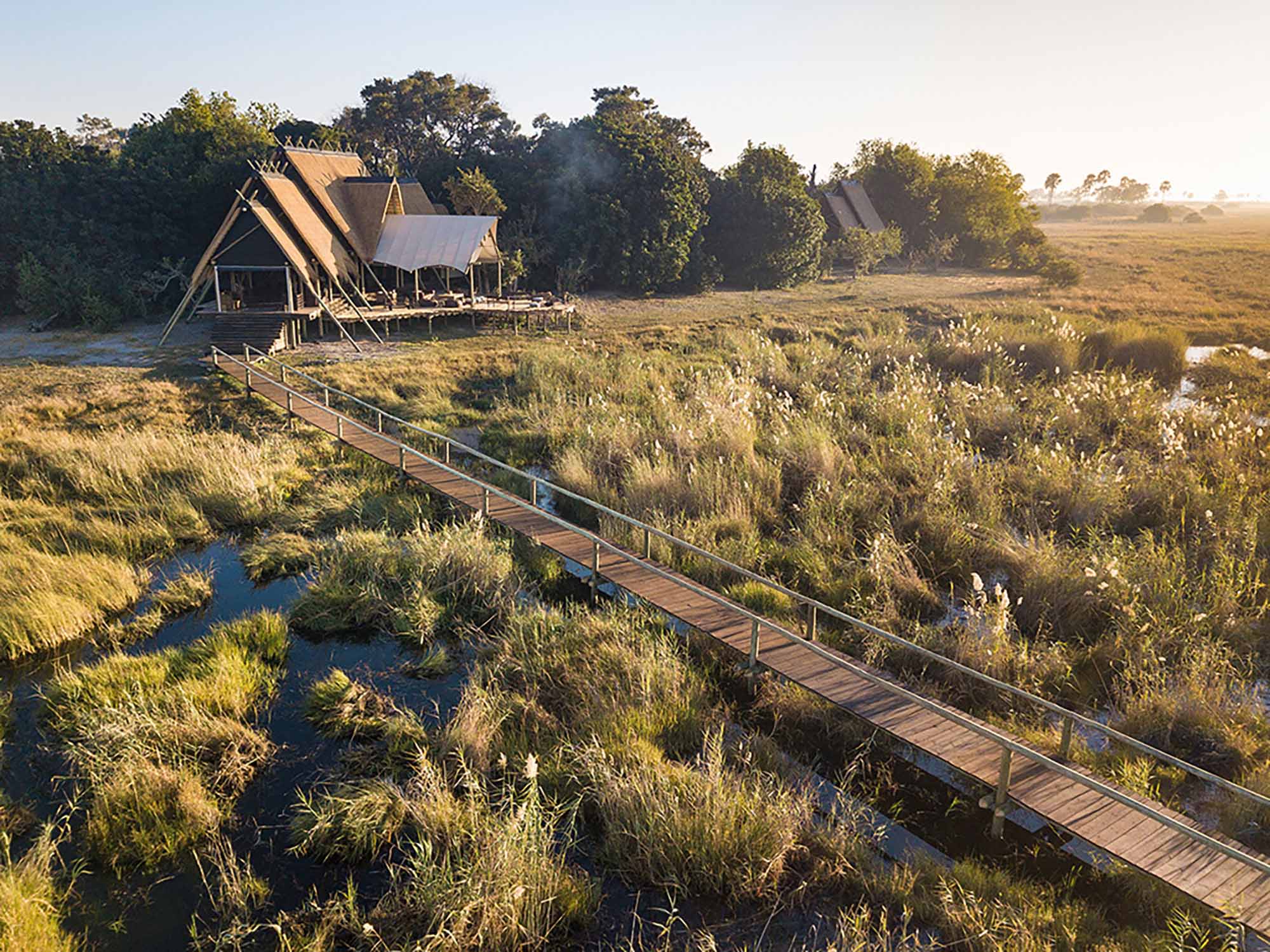 Selinda Camp is set on the banks of the Selinda Spillway in northern Botswana’s startlingly beautiful and remote 130