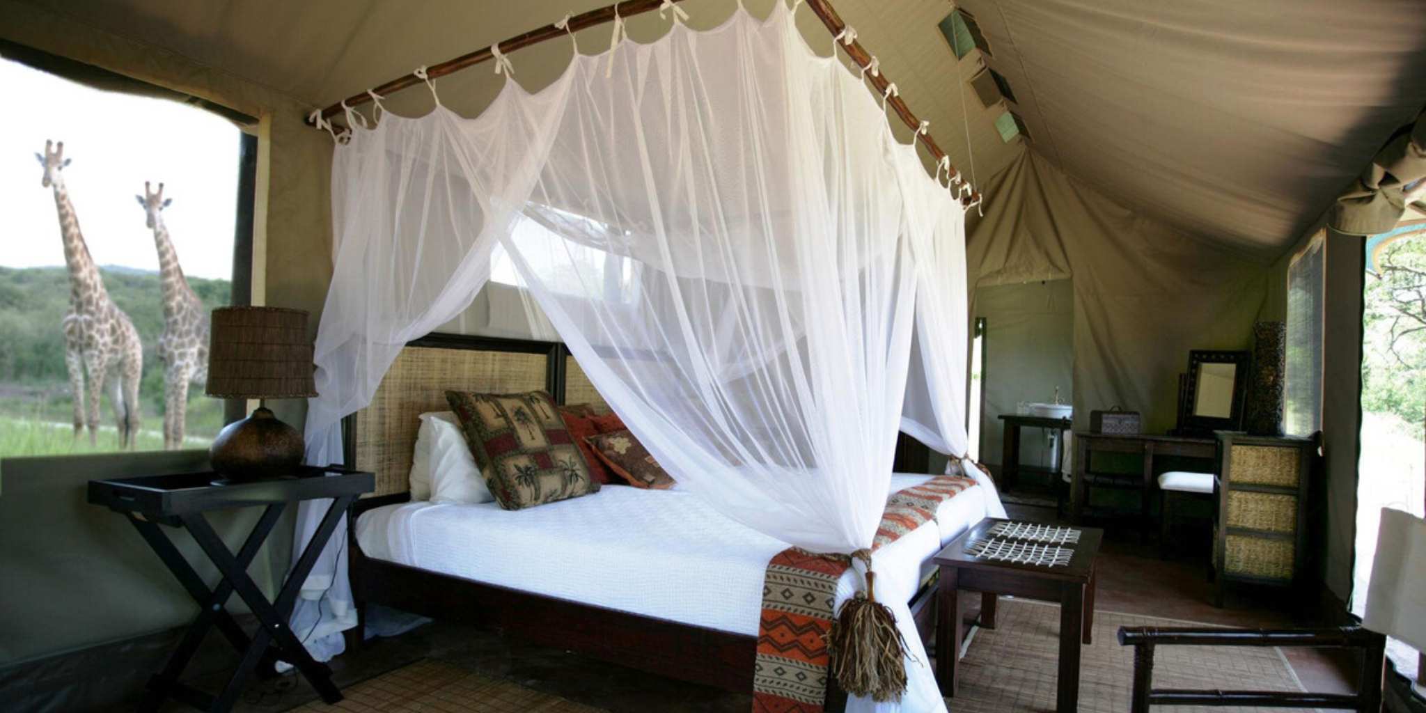 luxury room in tented camp