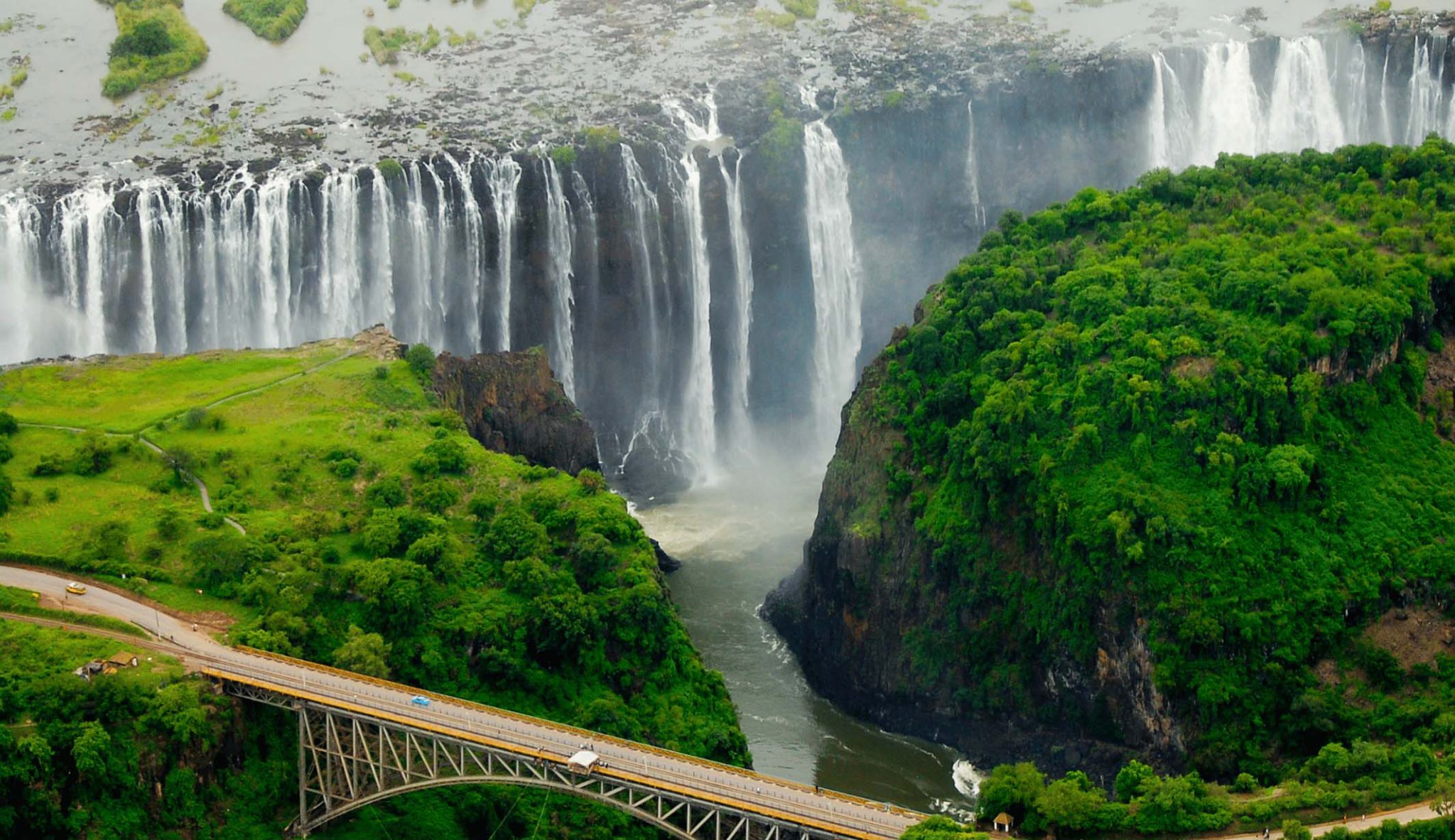 Aerial View of Victoria Falls