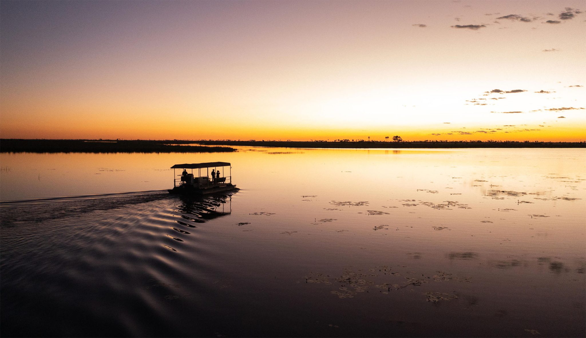 Boating on Linyanti River’s Osprey Lagoon