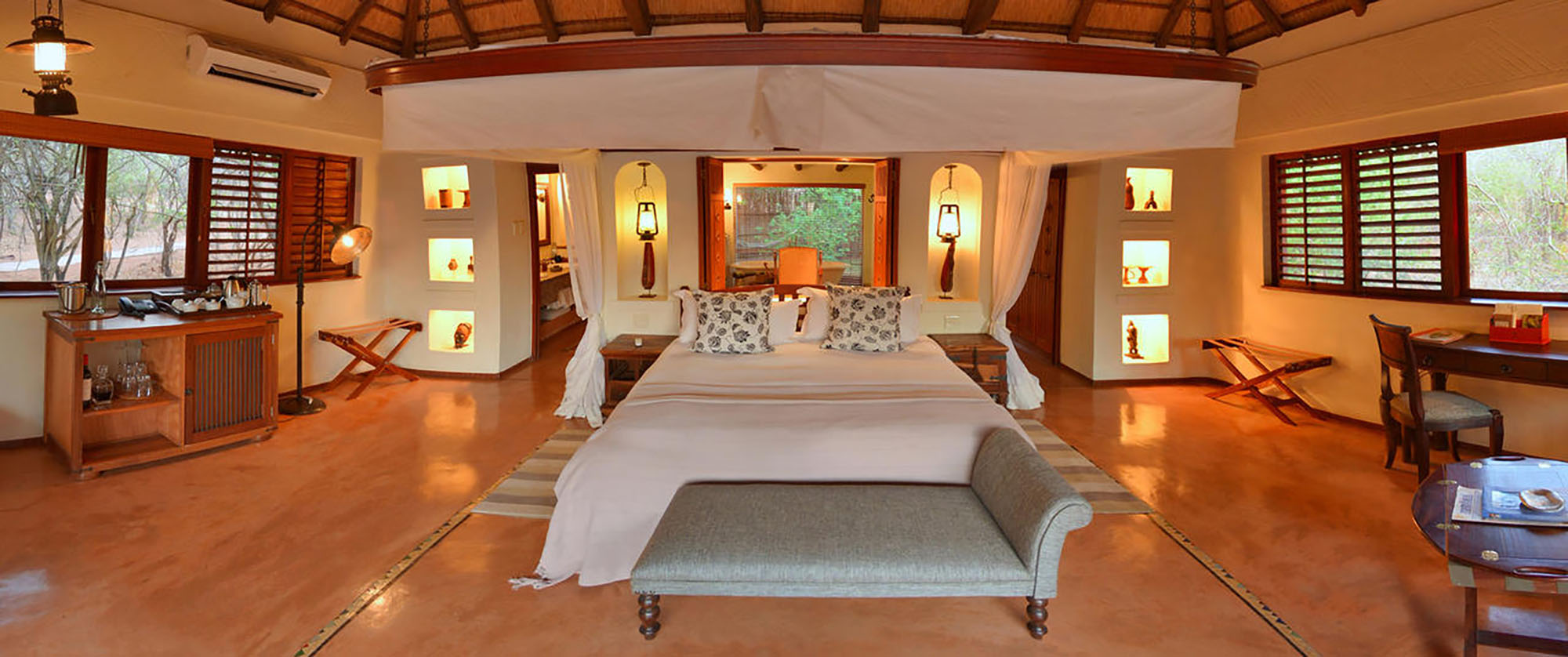 Departs: Daily..................................................Chobe Chilwero is located on the border of the Chobe National Park