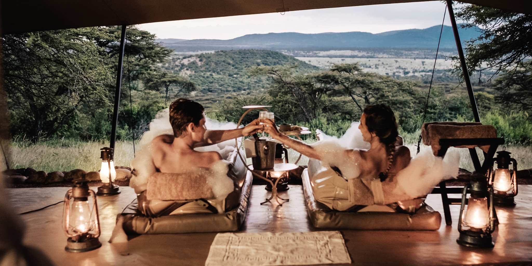 Romantic view at Cottars Camp