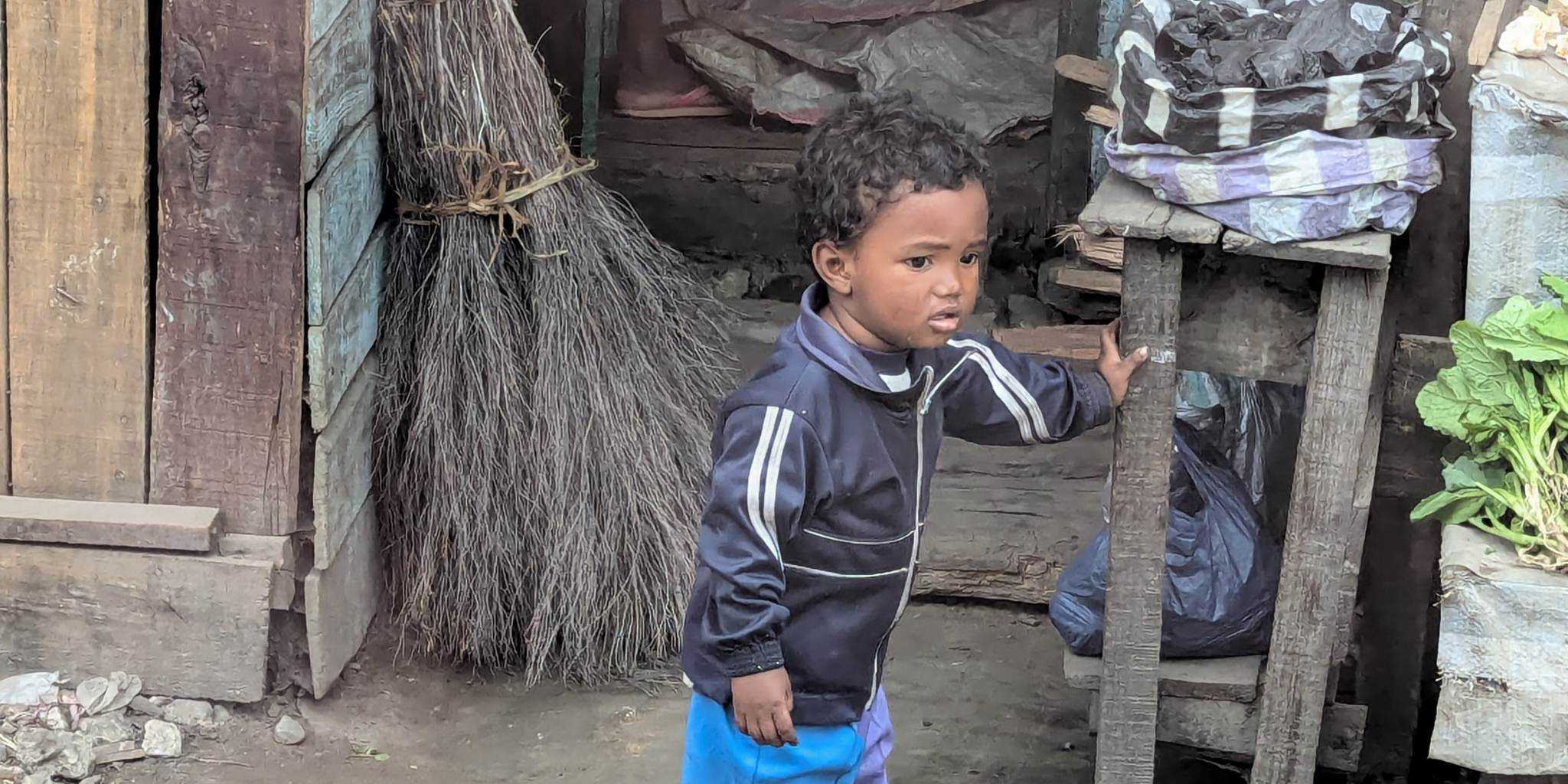 Child in Madagascan village