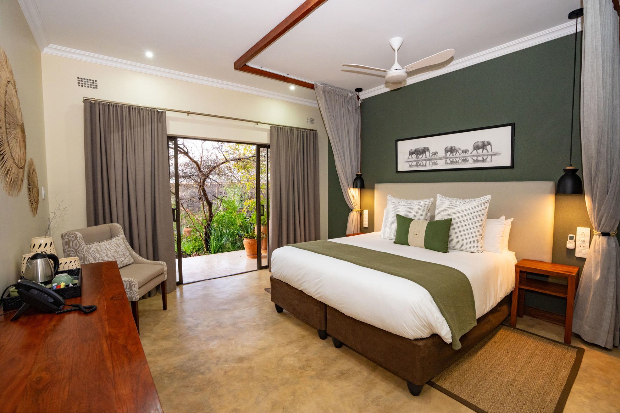 Standard room at Insika Lodge with stunning views