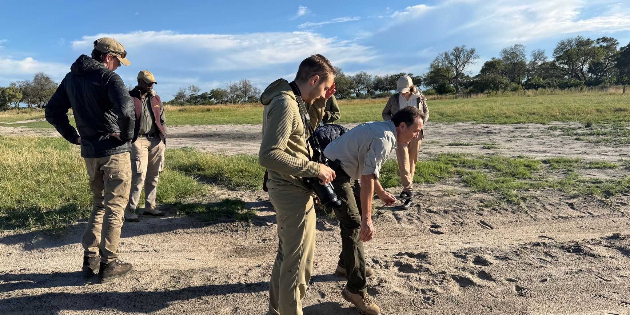 Group studying trail trekking with Kwapa Concession